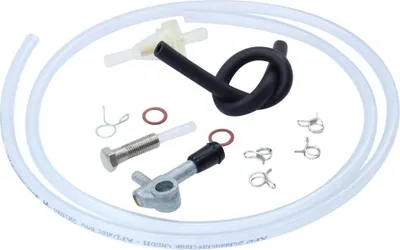 Zdjęcie produktu dla Zestaw zaworów benzynowych, śruba banjo M8, Mobylette Motobecane MBK EEG M1 M3 + filtr, wąż i zaciski
