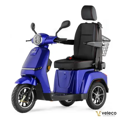Immagine prodotto di Veleco Turris - con sedile capitano, scooter, ausilio per mobilità completamente assemblato (blu)