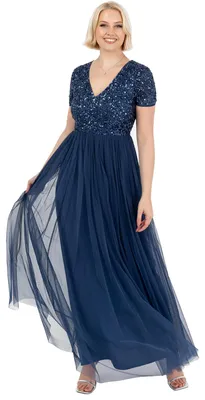 Produktbild von Maya Deluxe Damen Womens Ladies Dress for Wedding Guest Plus Size Empire High Wa
