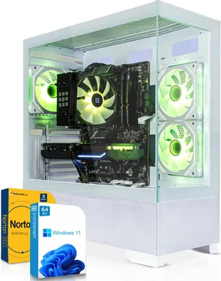 SYSTEMTREFF Gamer Computer - Ryzen 5 9500F - 6x 3.8GHz - Nvidia GeForce RTX 5060 8GB - 32GB DDR5 - 1TB NVMe - Windows 11 Pro - Desktop PC