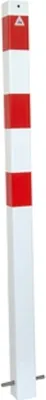Produktbild von Absperrpfosten aus Vierkant-Stahlrohr 70x70 mm, zum Einbetonieren, ohne Lackierung mit 2 Ösen