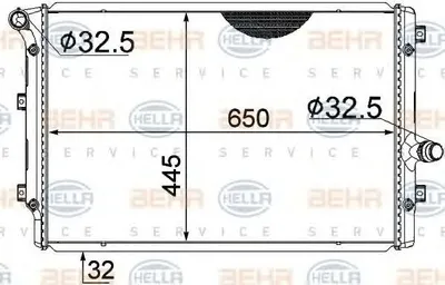 Produktbild von HELLA Kühler Motorkühlung für VW Golf V Schrägheck (1K1)