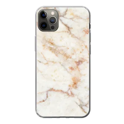 Produktbild von MuchoWow® Handyhülle Schutzhülle Hülle für iPhone 12 Pro Max Marmor - Braun - Luxus Silikon Softcase Handy Hülle - Hartschale