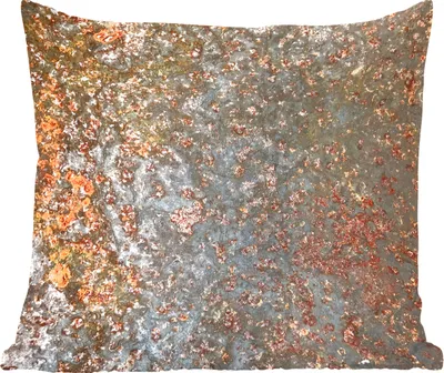 Produktbild von MuchoWow® Zierkissen Sofakissen Wohnzimmer Dekokissen 45x45 cm Rost - Metall - Vintage - Grau - Abstrakt - Schlafpolster - Polster für das Sofa