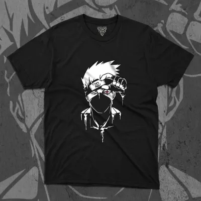Obrázok produktu pre Tricka s potlacou, panske tricko NARUTO KAKASHI BLACK 10287
