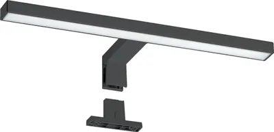 Produktbild von Oktaplex LED Spieglleuchte 2 in 1 Klemmleuchte Aufbaulampe Schminklicht kaltweiß 6500K 30cm IP44 schwarz