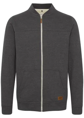 Produktbild von Blend BHArco Herren Sweatjacke Collegejacke Cardigan mit kurzem Stehkragen Reißverschluss Kängurutasche Baumwollmischung Regular fit
