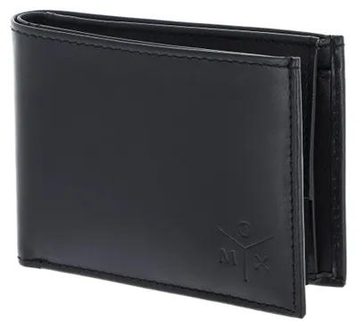 Zdjęcie produktu dla skórzany portfel Oxmox Skórzany portfel kieszonkowy RFID Protect Ox 2.0 Embossed Black czarny