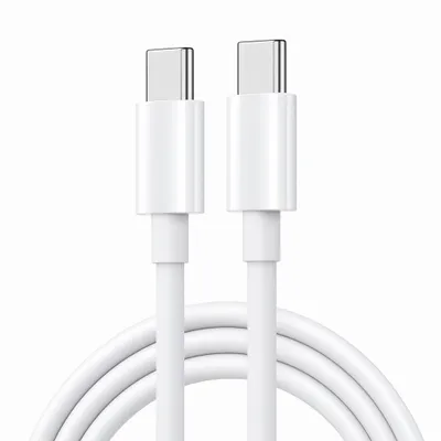 Produktbild von USB C zu USB C Schnellladekabel 2m 60 Watt – Lade und Datenkabel für iPhone 15, 16, 17, Pro Max Samsung Huawei Xiaomi Google – Schnell stabil weiß