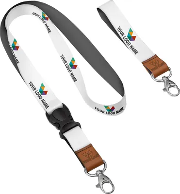 Produktbild von Personalisierter Schlüsselband, mit Logo und Wunschtext, Lanyard mit Ihrem Schriftzug, Schlüsselband mit Druck [098]