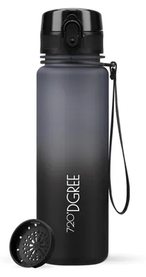 Produktbild von 720°DGREE Trinkfl. uberBottle Multic. softTouch m.Sieb stone gr./onyx bl. 1l