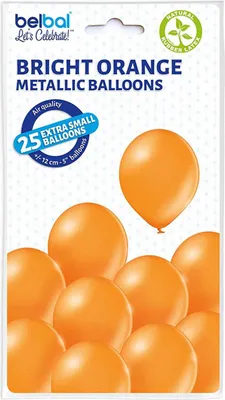 Produktbild von 25 Stk. Luftballon Uni Metallic Ø 12cm | Orange