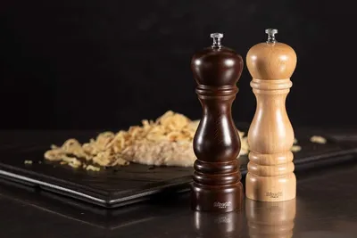 Produktbild von Pfeffermühle, BISETTI ROMA, 13 cm, Nussbaumholz, Stahlmechanismus