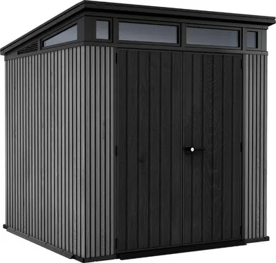 Zdjęcie produktu dla Domek ogrodowy Keter PENT Signature 7x7 Vertical szary, z podłogą