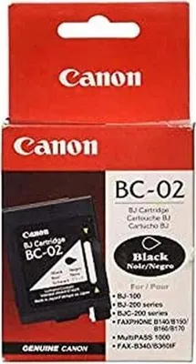 Produktbild von Canon BC-02 Tintenstrahl Tintenpatrone - Schwarz - Originaler Pack - Tintenstrahl