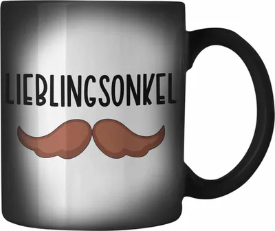 Produktbild von Trendation - Bester Onkel Ever Farbwechsel Zauber-Tasse Geschenk Geburtstag Weihnachten Lustig Geschenkideen von Nichte Lieblingsonkel (Schwarz)