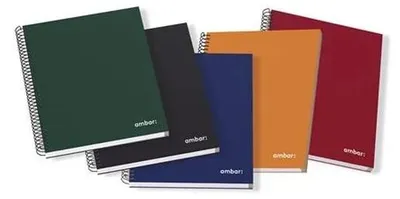 Špirálový zošit, A4, štvorčekový. 150 listov, tvrdá obálka, AMBAR "Ideas", mix farieb