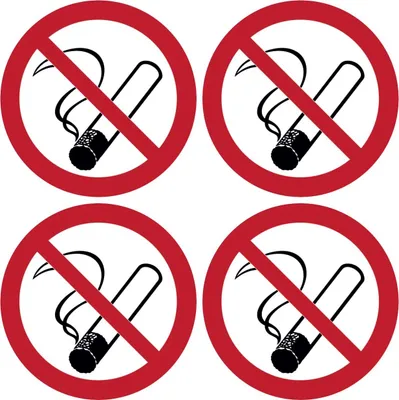 Produktbild von notlok Safety Work - 4x - Verbotsschild - Rauchen Verboten - Ø 20cm | Aufkleber | Rauchverbot Schild, Nichtraucher Schild