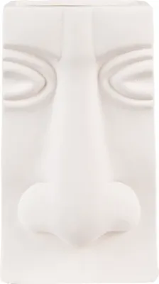 Produktbild von Clayre & Eef Vase Gesicht 15x9x25 cm Weiß Keramik