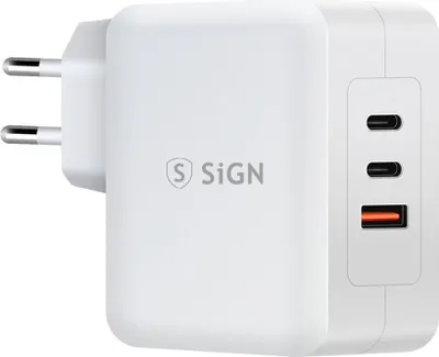 Produktbild von 100 W 2xUSB-C & USB-A GaN-Wandladegerät für Laptop und Smartphone