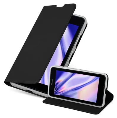 Produktbild von Cadorabo Handyhülle für Nokia Lumia 640 Schutz Hülle in Schwarz Cover Etui Book Case Booklet