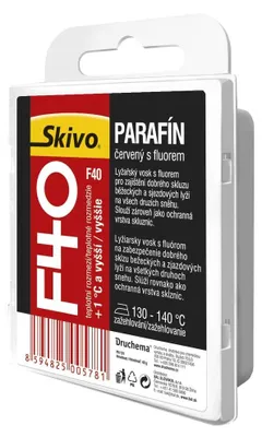 Obrázek produktu pro Vosk na lyže Skivo Paraffin F 40 červený