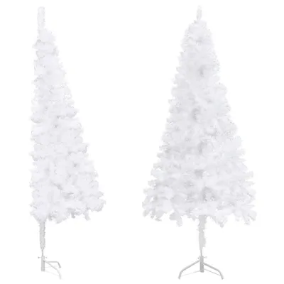 Immagine prodotto di vidaXL Albero di Natale artificiale ad angolo bianco 240 cm PVC