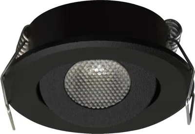 Image de Mini Spot LED encastré 1.5W Noir ø52mm - Blanc neutre 4000K - 5500K