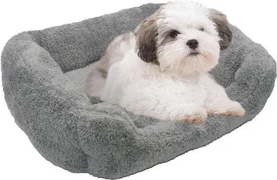 Produktbild von Kuschelbett für Haustiere - Plüschkissen für Tiere bis 5 kg
