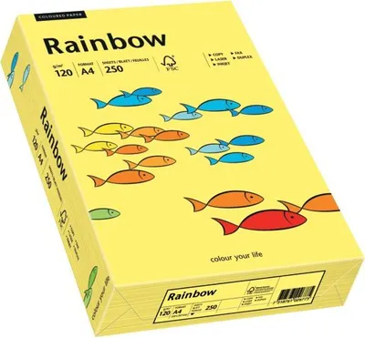 Immagine prodotto di Carta colorata Papyrus Rainbow - DIN A4 - 210 mm x 297 mm - 120 g/m² - 250 fogli - Giallo