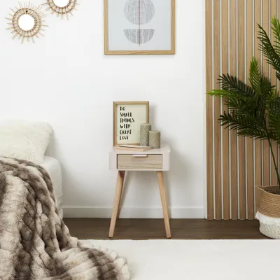 Produktbild von Nachttisch aus Holz 1 Schublade Zoran
