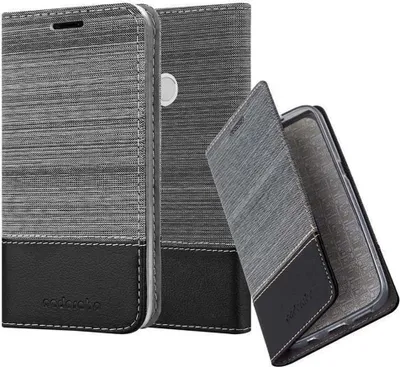 Immagine prodotto di Cadorabo Custodia per Xiaomi RedMi NOTE 5A PRIME Custodia protettiva in grigio Custodia per cellulare Custodia a libro Cover