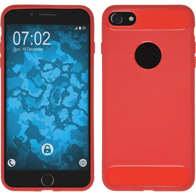 Produktbild von PhoneNatic Case kompatibel mit Apple iPhone 8 - rot Silikon Hülle Ultimate Cover