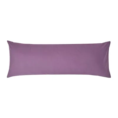 Image de HOMESCAPES Taie d'oreiller pour dormeur latéral densité 200 fils raisin lilas, 50 x 140 cm