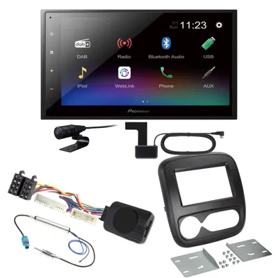 Produktbild von Pioneer DMH-A340DAB USB MP3 DAB+ Moniceiver FLAC WMA Einbauset für Fiat Talento