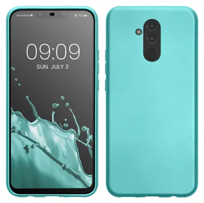 Produktbild von kwmobile Handyhülle für Huawei Mate 20 Lite Hülle - Silikon Case metallisch schimmernd - Schutzhülle Cover - Metallic Mintgrün