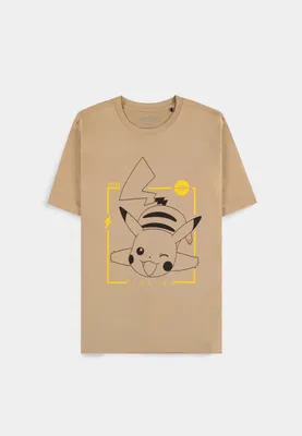 Immagine prodotto di Pokémon - Maglietta a maniche corte beige Pikachu Line-art Uomo - 2XL