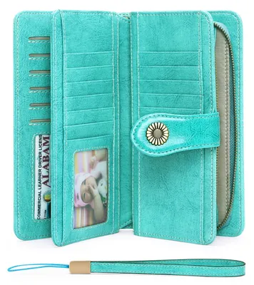 Image de Solidchoice - Portefeuille pour femmes, grande capacité, avec protection RFID