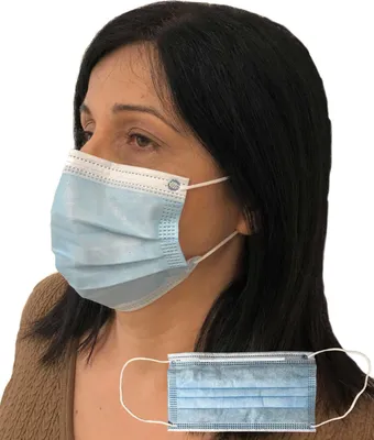 Produktbild von 40 Einweg 3-lagig Gesichtsmaske Mund Nasen Schutz Masken mit Nasenbügel