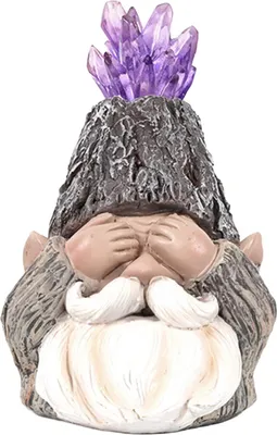 Produktbild von Hören-Nicht Sehen-Nicht Sprechen-Nicht Gnome Figur Harz Faux Kristall Garten Zwerg Frosch Eule Statue für Home Tabletop Yard Rasen Terrasse Decor