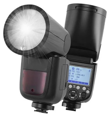 Produktbild von V1S Profi-Blitzgerät Speedlite mit rundem Kopf, kabellos, 2,4 GHz, Fresnel-Zoom für Sony a7RII, a7R, a58, a99, ILCE6000L, a7RIII, a7R3, a9, a77II