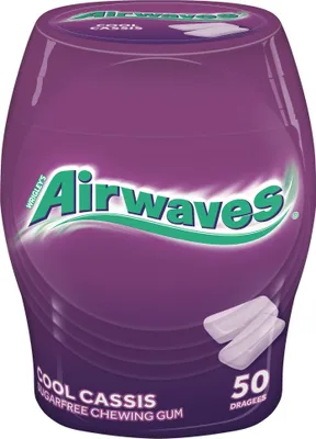 Produktbild von Airwaves Cool Cassis zuckerfreie Dragees in der Dose 50 Stück