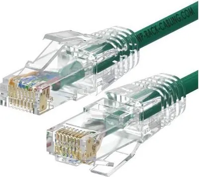 Zdjęcie produktu dla WP WPC-PAT-6AU020G-S, 2 m, Cat6a, U/UTP (UTP), RJ-45, RJ-45, Zielony, Przezroczysty