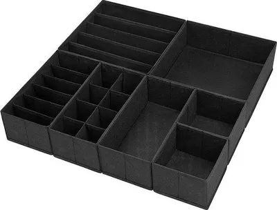 Produktbild von Famanu Aufbewahrungsboxen 7-teilig, Lade-Organizer für Socken und Unterwäsche - Faltbare Stoffboxen