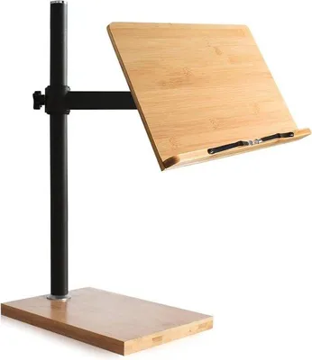Produktbild von Verstellbarer Bücherständer aus Bambus, höhenverstellbar, 11x81cm