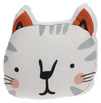 Immagine prodotto di Cuscino per bambini con stampa, 35 x 40 cm, cotone, gatto bianco