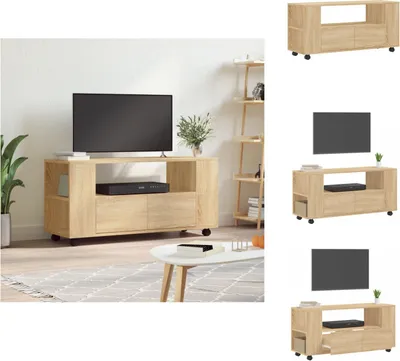 Obrázek produktu pro vidaXL TV skříňka Sonoma dub 102x34,5x43 cm materiál na bázi dřeva - TV nábytek