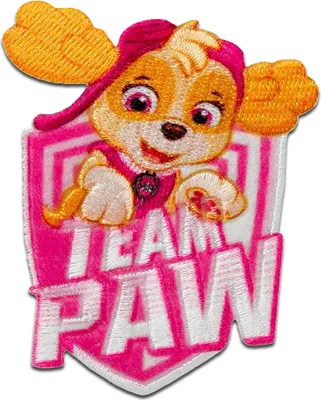 Produktbild von Paw Patrol © Team Paw Skye - Aufnäher / Bügelbild / Aufbügler / Applikationen / Zum Aufbügeln / Applikation Größe: 7 x 5,7 cm