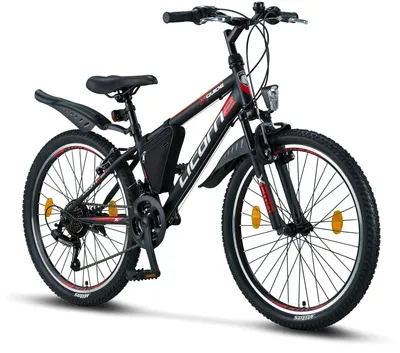 Immagine prodotto di Licorne Bike Guide Premium Mountain Bike Shimano,colore:nero/rosso/grigio;pollici:24