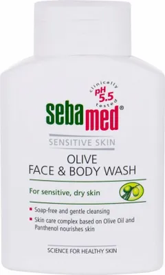 Productafbeelding van Voor de gevoelige huid: Sebamed Olijfolie gezichts- en lichaamswas